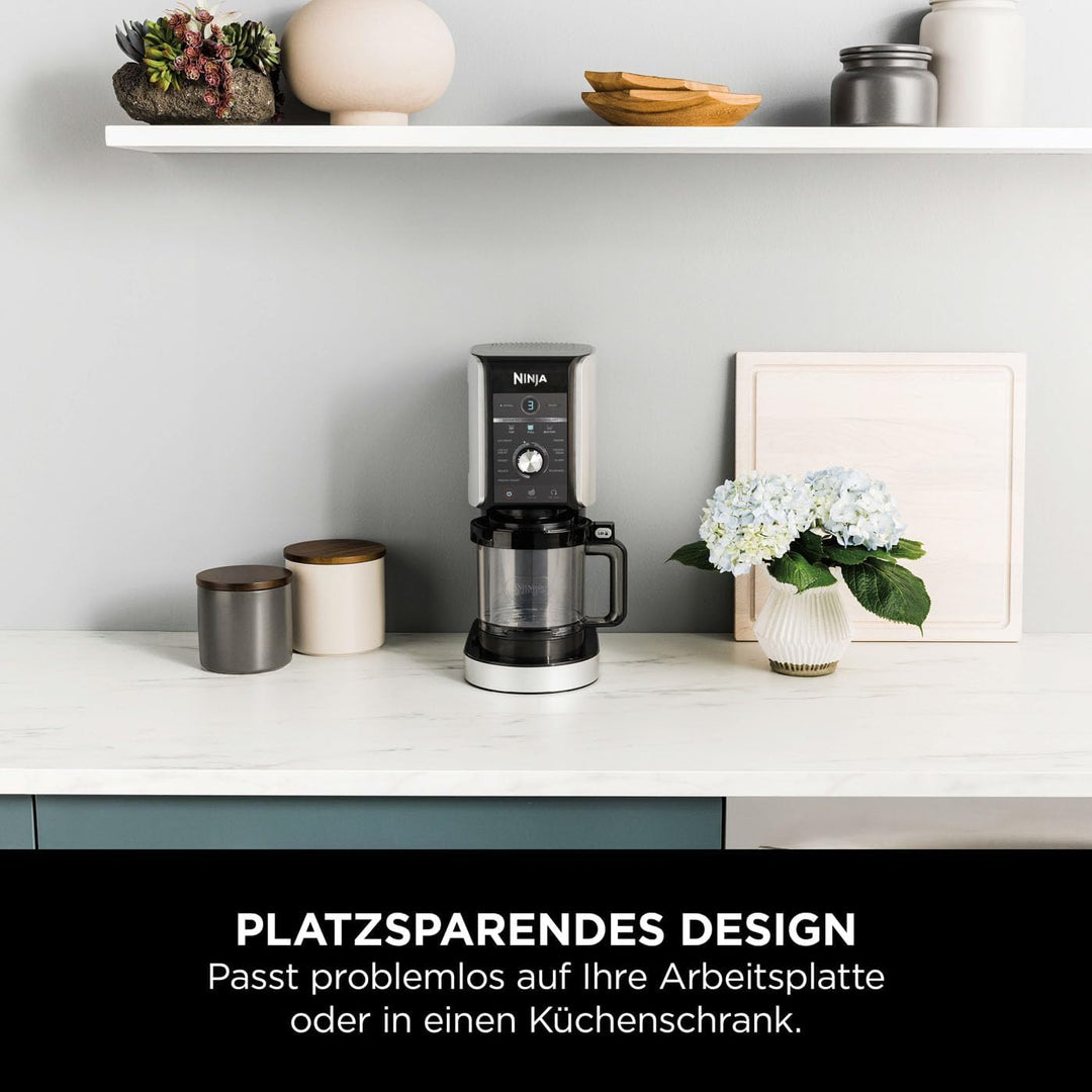 Ninja CREAMi Deluxe Eis-und Eisgetränkmaschine mit 2 Bechern, 10 Funktionen, macht Eiscreme, Gelato,