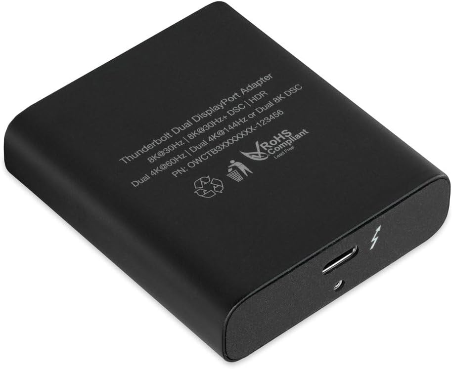 OWC Thunderbolt Dual DisplayPort Adapter - einfaches Hinzufügen von 4K-, 5K- oder 8K-Bildschirmen zu