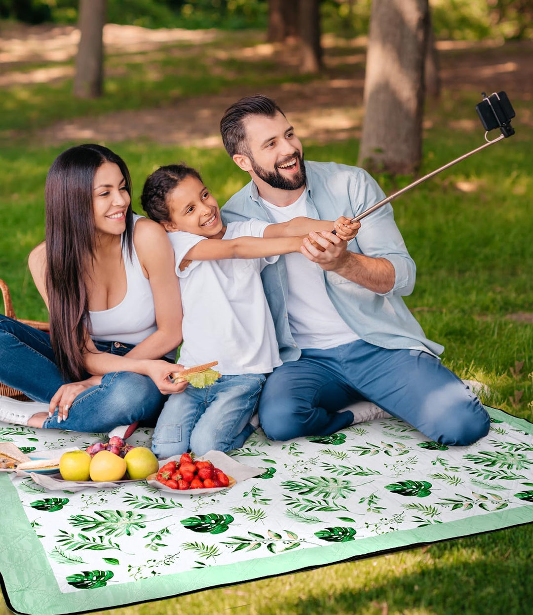 DEWUR Picknickdecke wasserdicht waschbar, Stranddecke Sandfrei XXL Campingdecke Strandmatte isoliert