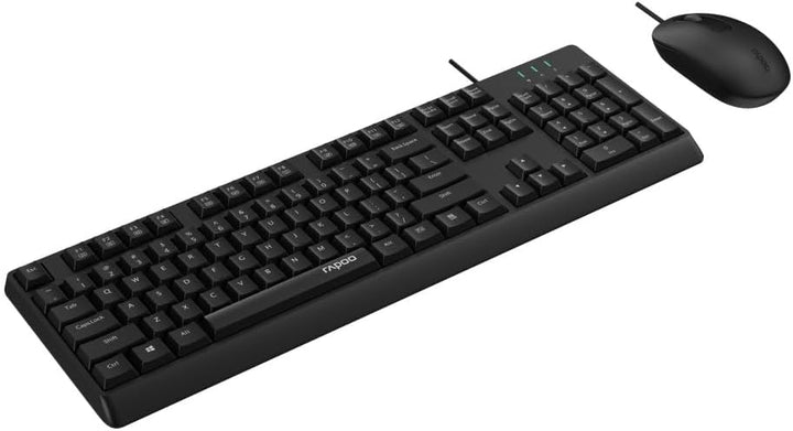 Rapoo NX1500 Tastatur Maus Set Kabelgebunden - Bequeme PC-Tastatur mit Kabel und 1000 DPI PC-Maus Be