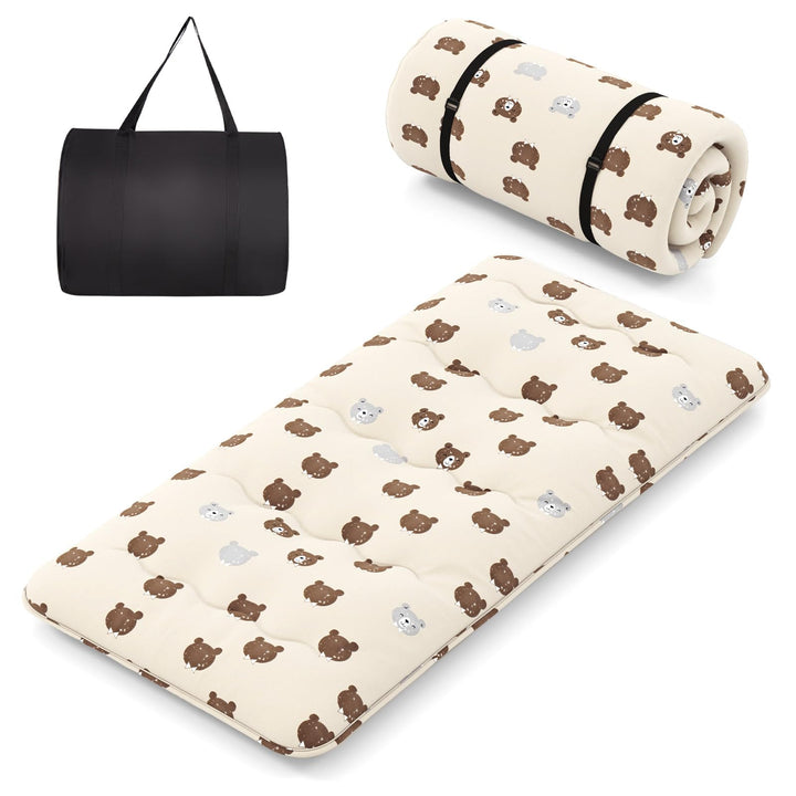 COSTWAY Japanische Futon Matratze, Tatami-Matte, Bodenmatratze, Klappmatratze mit waschbarem Bezug,