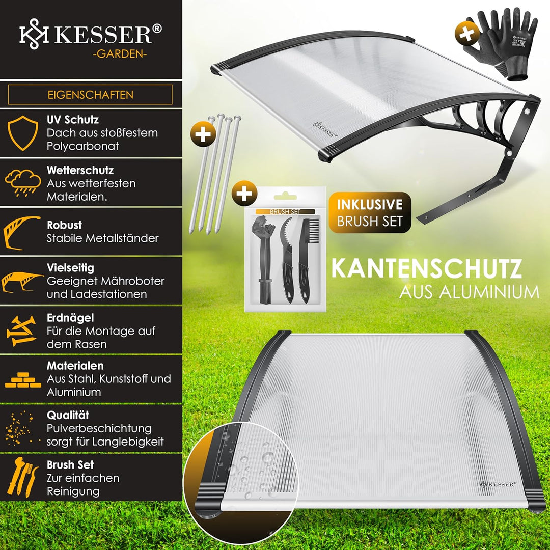 KESSER® Mähroboter Garage Dach Carport Überdachung für Rasenmäher Rasenroboter Automower Garten Witt