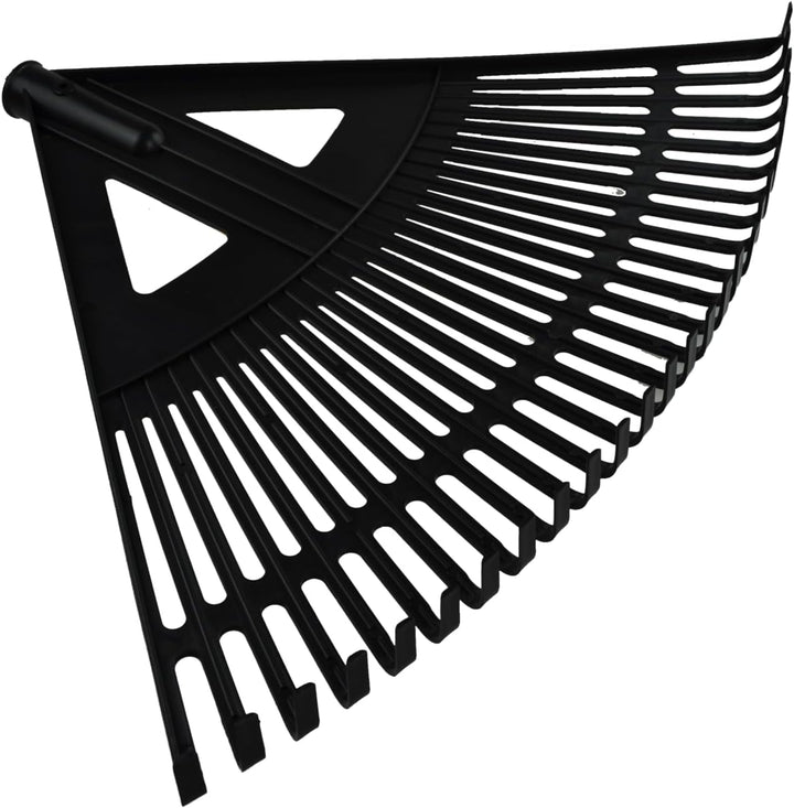 2X Gartenrechen, Extra Breit XXL, Schwarz Rechen, Laubbesen Laubrechen Laubfeger aus Kunststoff, 58