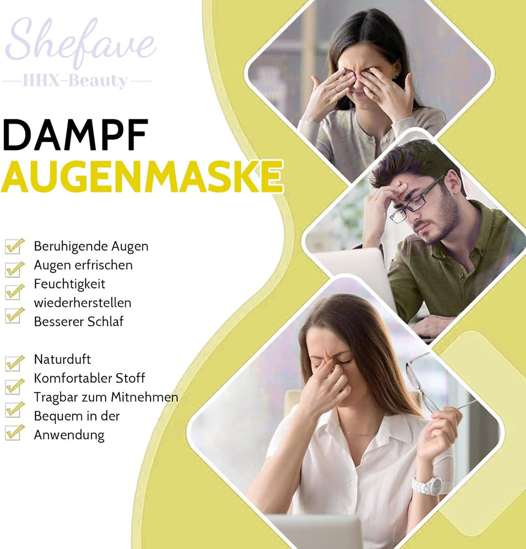 Augenmaske Wärmend 20Pcs Lavendel Dampf Augen Maske Schlafmaske Wärmebrille für Augenermüdung Augenr