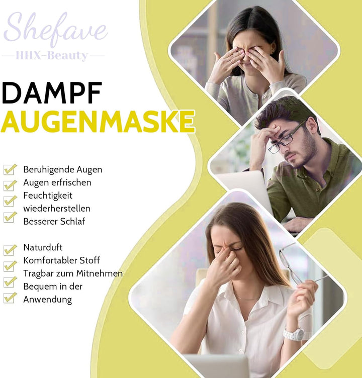 Augenmaske Wärmend 20Pcs Lavendel Dampf Augen Maske Schlafmaske Wärmebrille für Augenermüdung Augenr