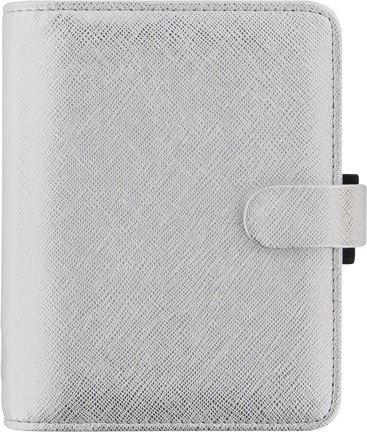 Filofax Pocket Saffiano Metallic Silber Organizer, silber
