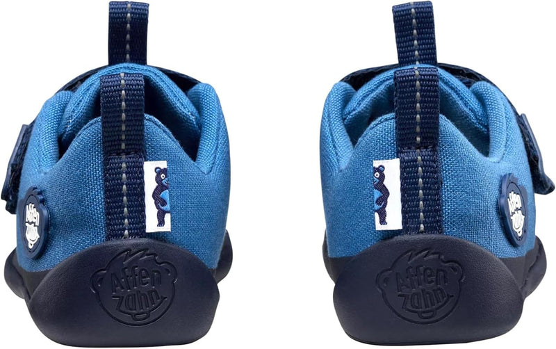 Affenzahn Barfussschuh Baumwolle Lucky Klettverschluss Vegan rutschfest Flexibel Reflektierend für