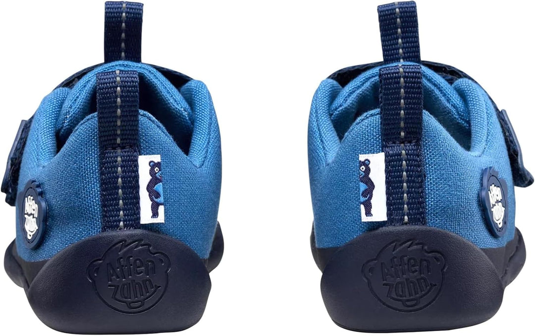 Affenzahn Halbschuh Baumwolle Lucky 21 EU Bär Blau, 21 EU Bär Blau