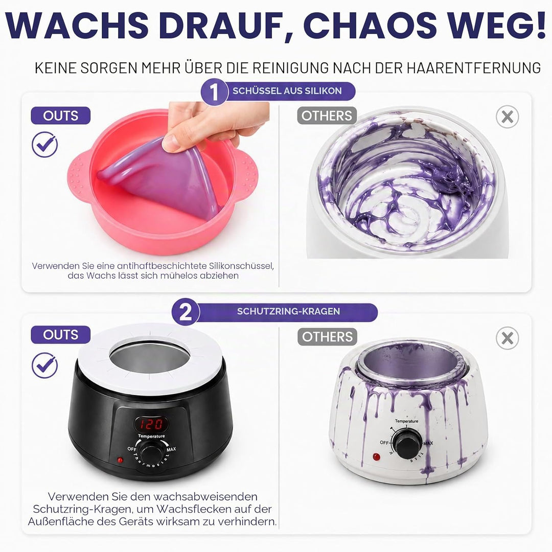 35PCS Waxing Set Wachswärmer Wax Warmer Heater Wachserhitzer Hair Removal Waxing Set Wachsmaschine W