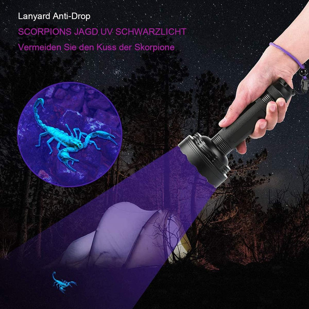 UV Schwarzlicht,Newest 128 LEDs UV Taschenlampe mit UV- Schutzbrille für Heimtierurindetektoren,395n