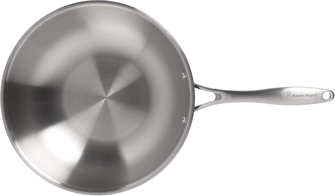 Stanley Rogers Wokpfanne Ø28 cm BI-PLY PROFESSIONAL, hochwertiger und innovativer Wok aus Edelstahl,