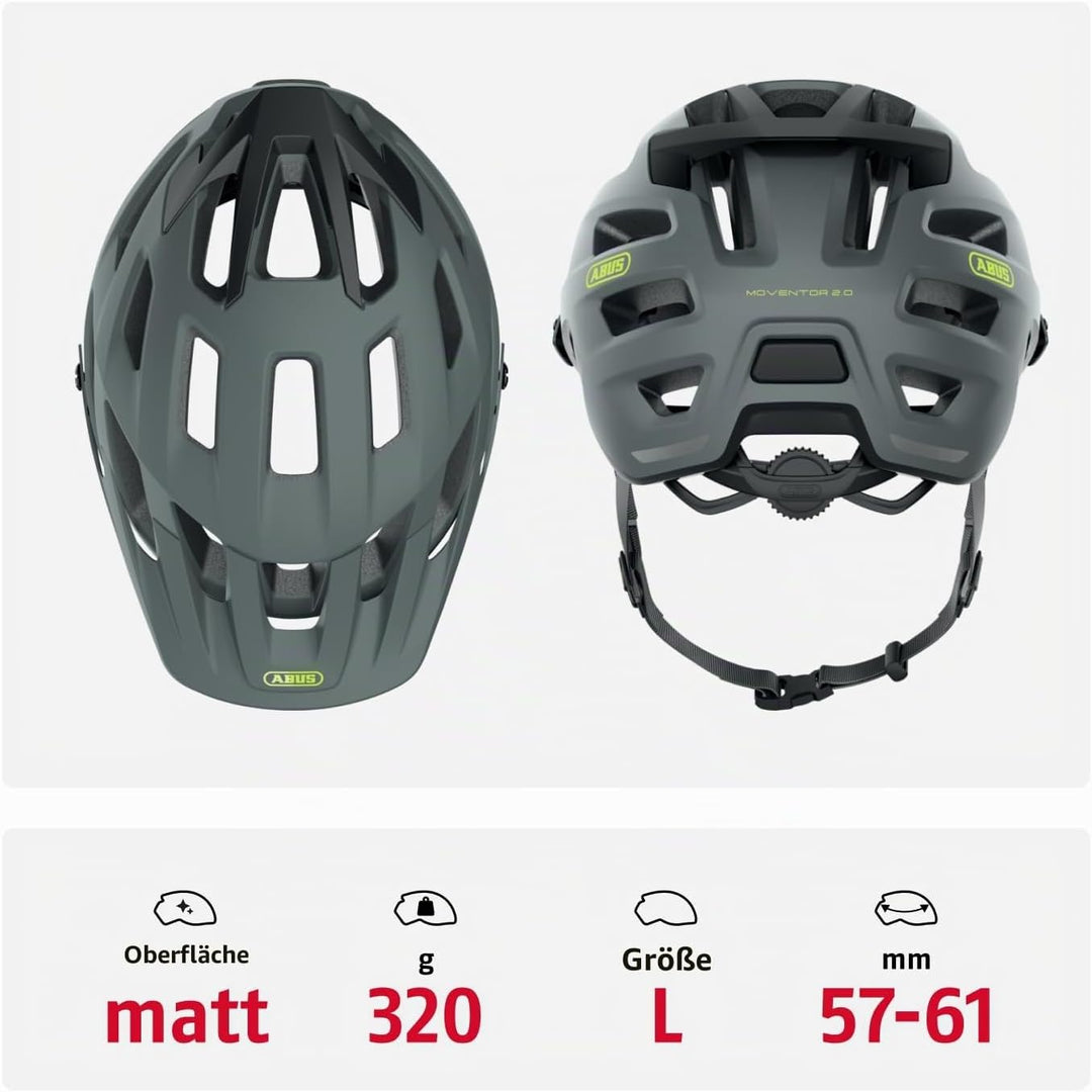 ABUS MTB-Helm Moventor 2.0 - komfortabler Fahrradhelm fürs Gelände - All-Mountain-Helm - für Damen u