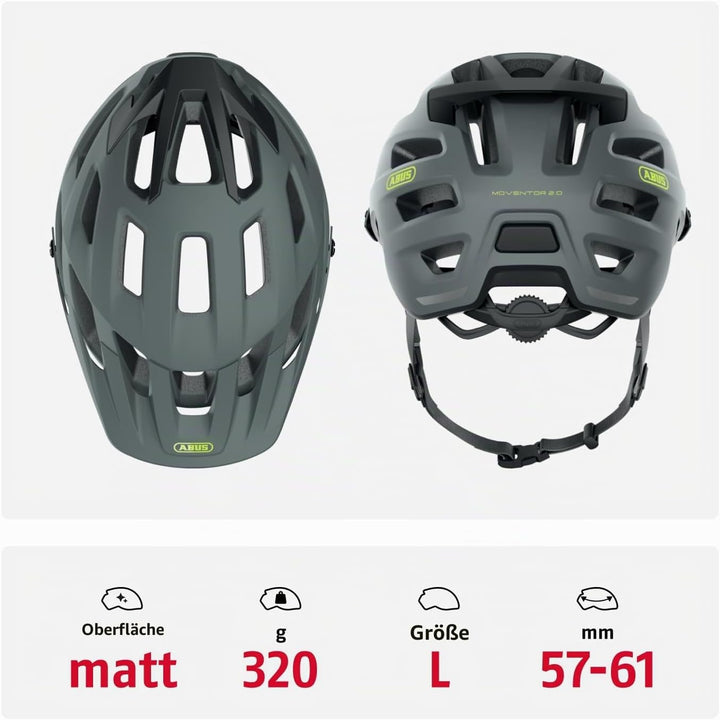 ABUS MTB-Helm Moventor 2.0 - komfortabler Fahrradhelm fürs Gelände - All-Mountain-Helm - für Damen u