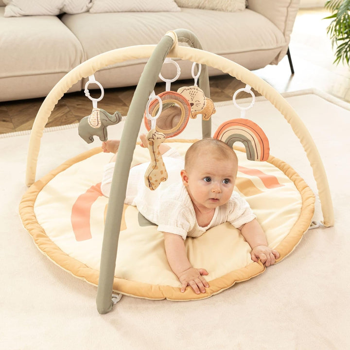 Hakuna Matte Baby Spielbogen - Extra Dicke und Weiche Krabbeldecke für Baby mit Entdeckungsspiegel u