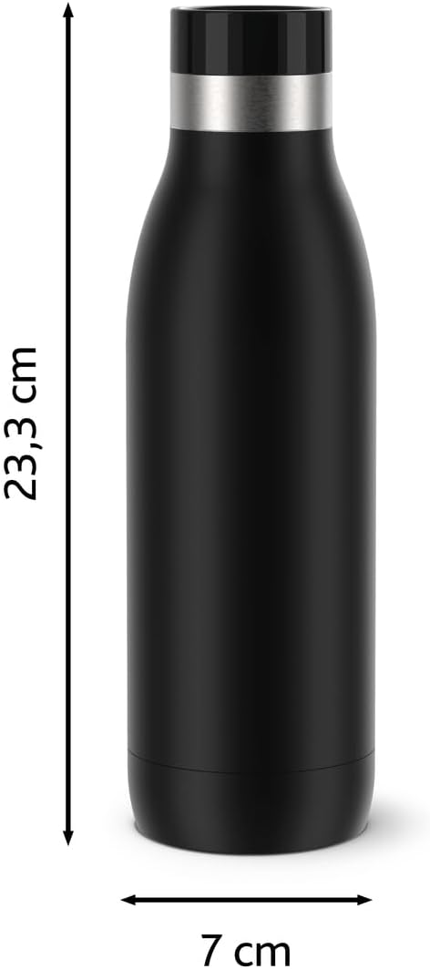 Emsa N31101 Bludrop Color Trinkflasche | 0,5 Liter | 100% dicht | Quick-Press Verschluss | Ergonomis