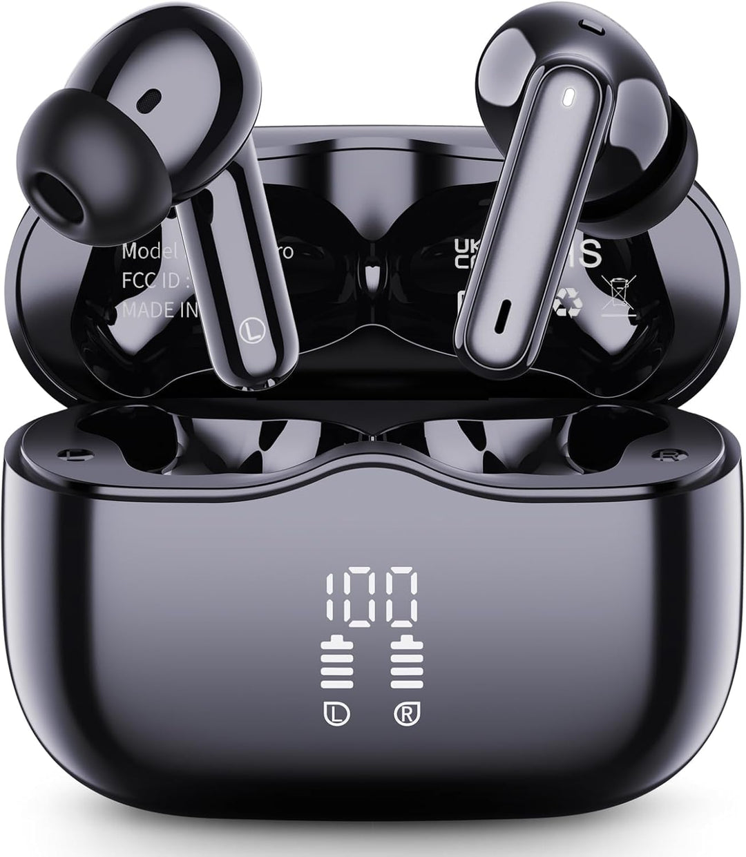 Bluetooth Kopfhörer, In Ear Kopfhörer Kabellos Bluetooth 5.4 mit 4 ENC Noise Cancelling Mics, 2025 K