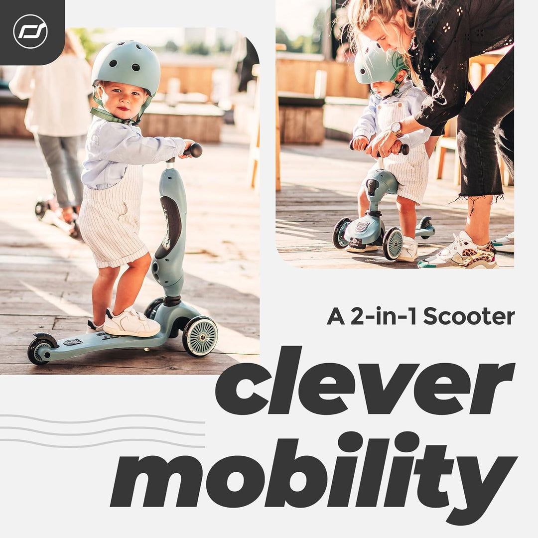 Scoot & Ride 3418 Highwaykick 1 - Steel - Scooter mit sitz Single, Single