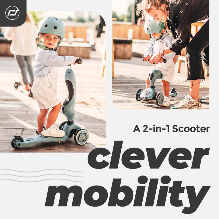 Scoot & Ride 3418 Highwaykick 1 - Steel - Scooter mit sitz Single, Single