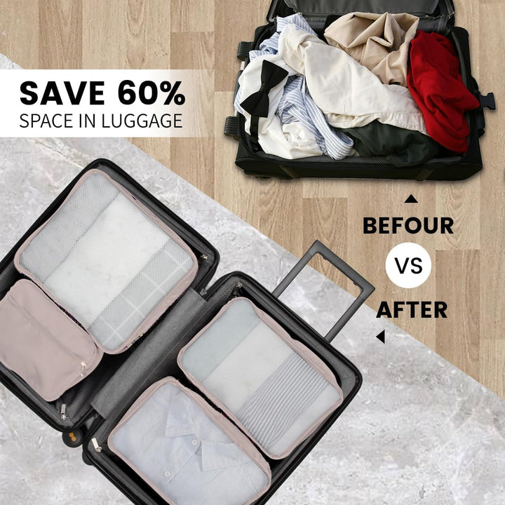 Grosse Koffer Organizer Set 12-teilig, Wasserdichte Packwürfel, Travel Organizer zum Gepäckpacken, F