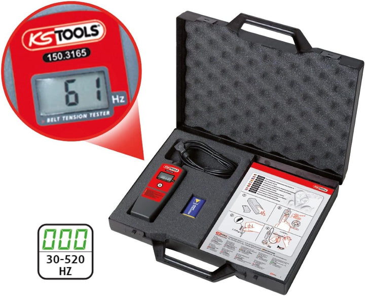 KS Tools 150.3165 Elektronischer Riemenspannungs-Prüfer HZ