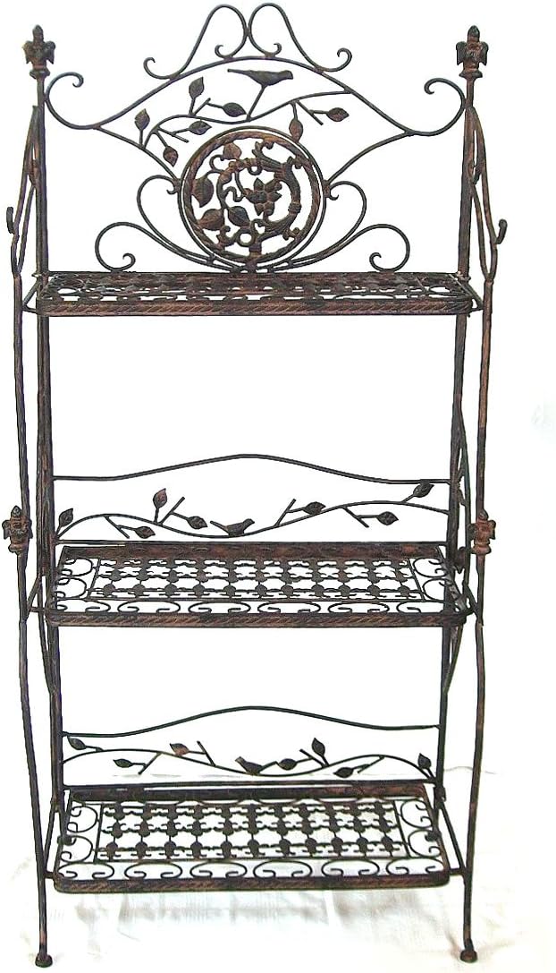 Denk Regal Avis aus Metall 1844 Schmiedeeisen Braun 123 cm Bücherregal Badregal Küchen