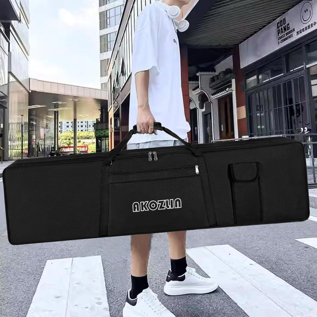 AKOZLIN Tragbare gepolsterte Tastatur-Tasche mit 88 Tasten, Masse: 137,4 x 17 x 33,5 cm, elektrische