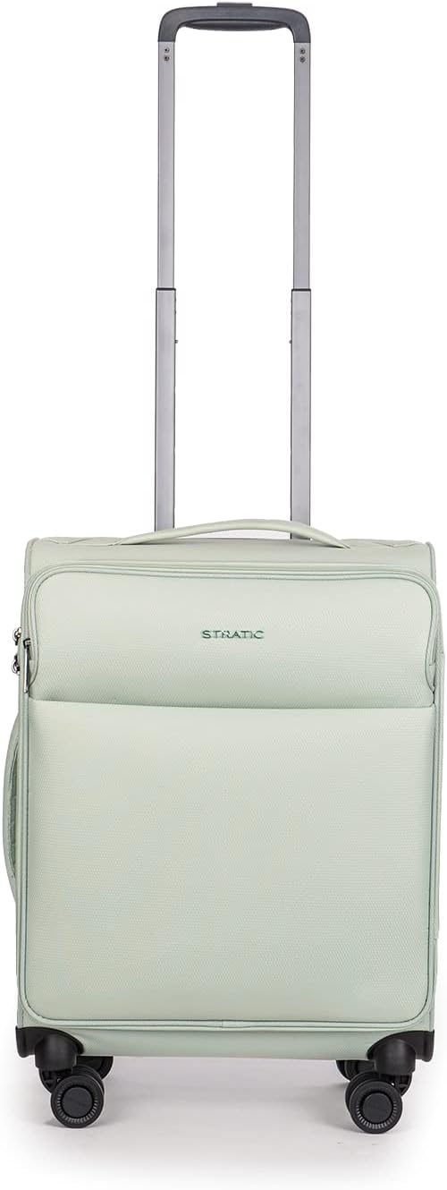 Stratic Light + Koffer Weichschale Reisekoffer Trolley Rollkoffer Handgepäck, TSA Kofferschloss, 4 R