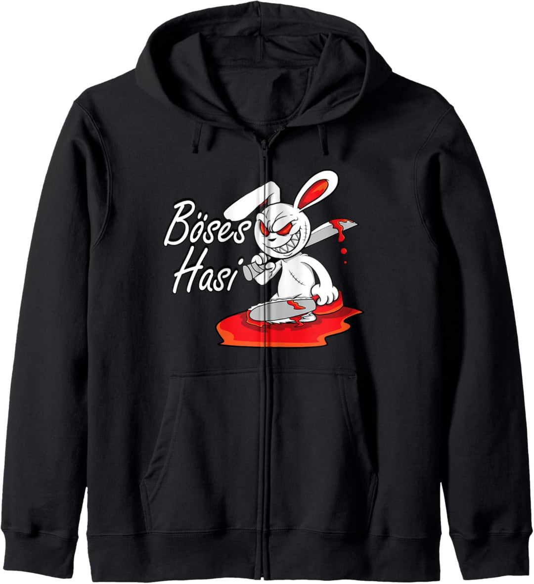 Böses Horror Hasi Lustiges Hasen Spruch Oster Geschenk Kapuzenjacke