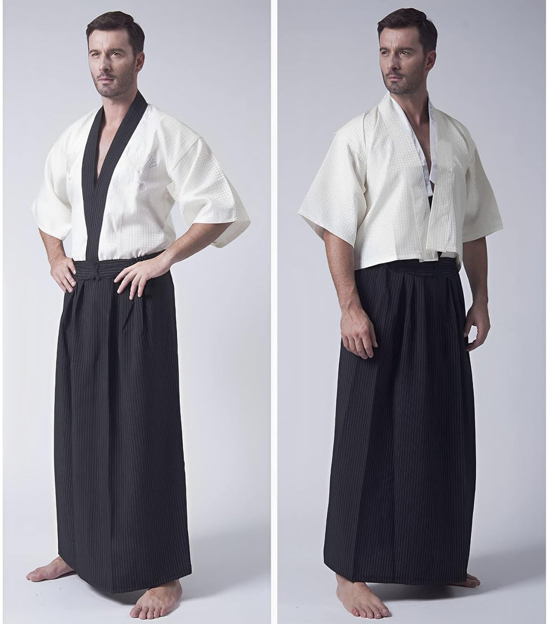 Kimono Männer Yukata Robe Traditionelle Samurai Uniform Cosplay Kostüm Japanischer Stil Kleidung Hao