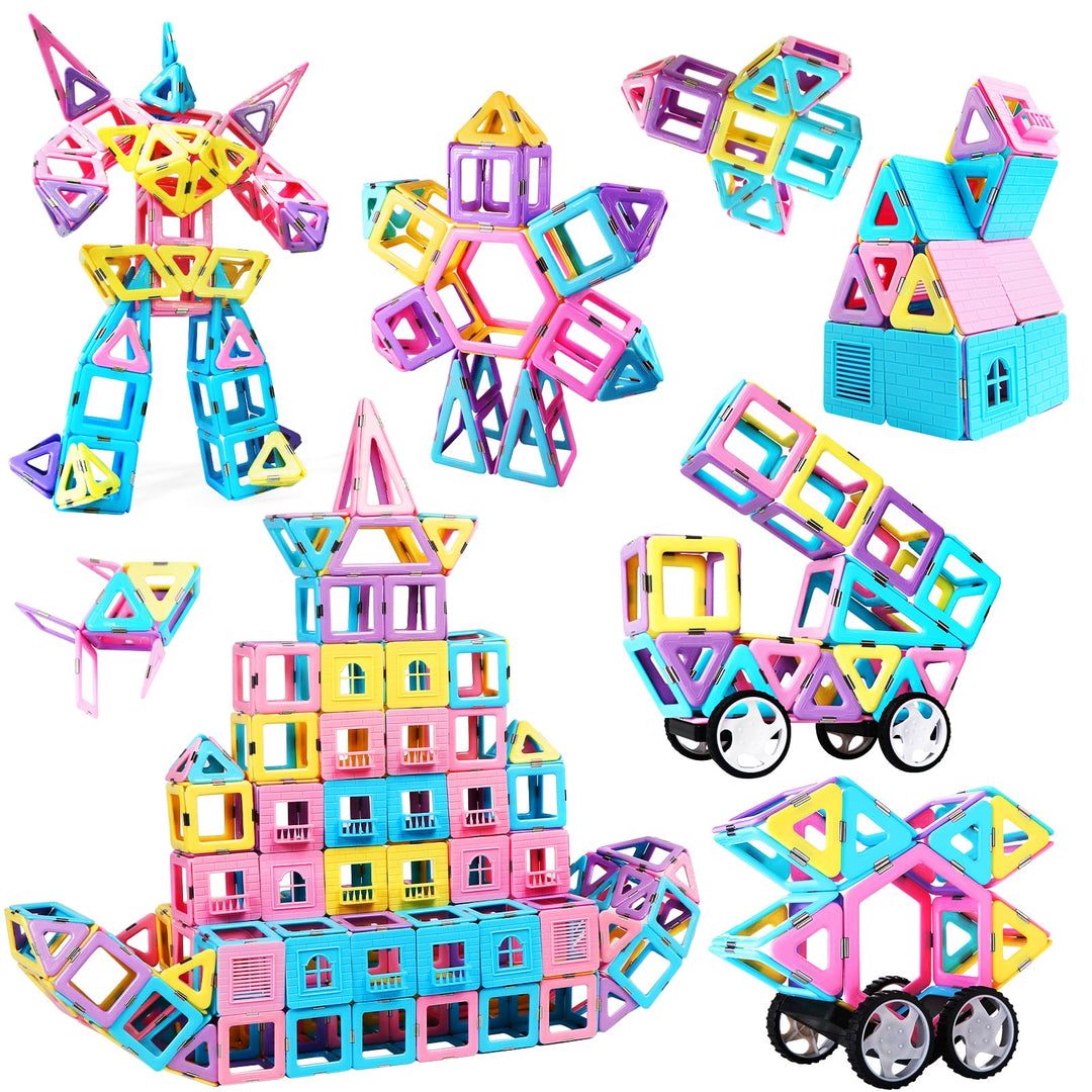 Magblock 103 Teiles Magnetische Bausteine Magnetische Blöcke für Kinder Magnet Lernspielzeug Spielze