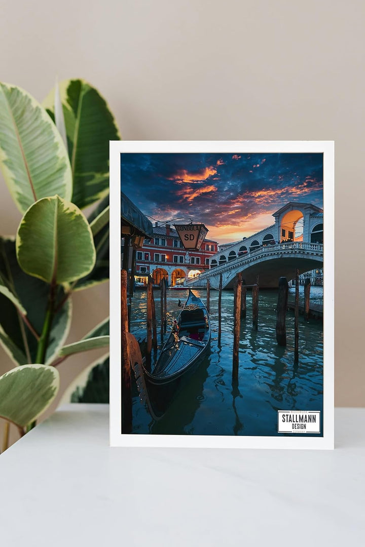 Stallmann Design Bilderrahmen 59,4x84 cm (DIN A1) weiss Holz mit Acrylglas Rahmen-Breite 20mm Poster