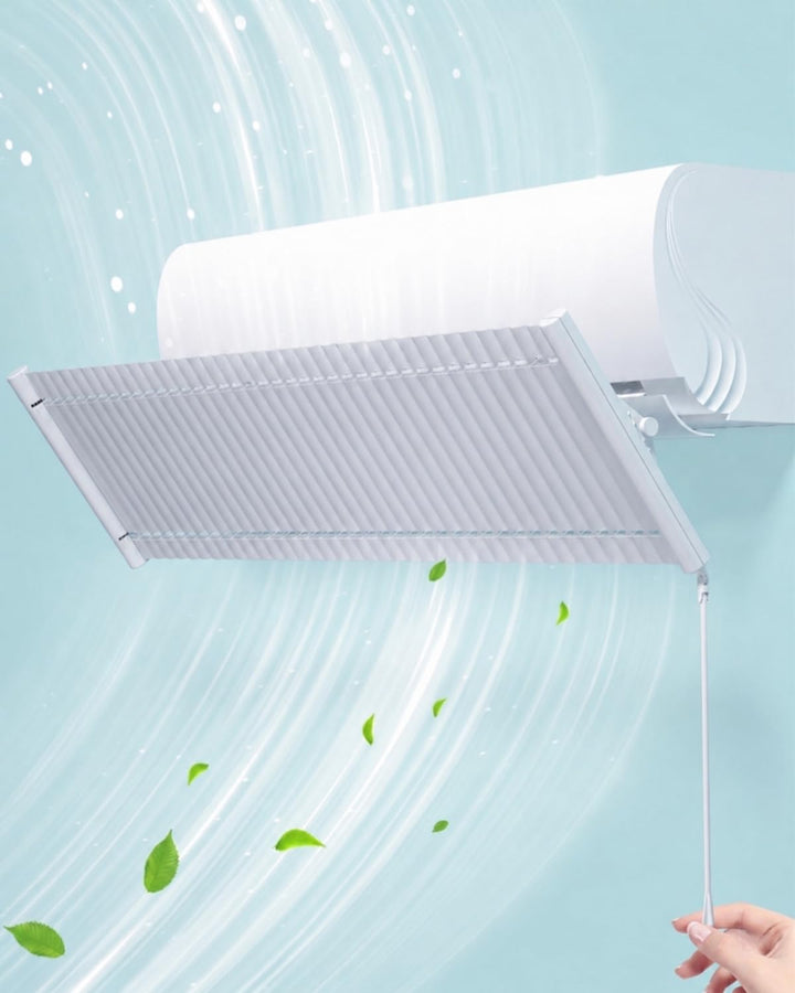 Klimaanlage Windabweiser, 90 cm Aluminium-Lamellen Windabweiser für Klimaanlage, Verstellbares Luftl