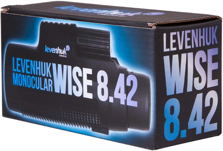 Levenhuk Wise 8x42 Hand-Fernrohr mit Durchgehend Mehrfachvergüteter Optik Aus BaK-4-Glas für Helle u