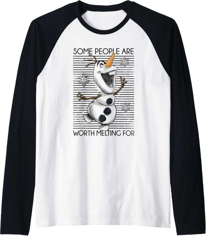 Disney Frozen Olaf Some People Are Worth Melting For Raglan