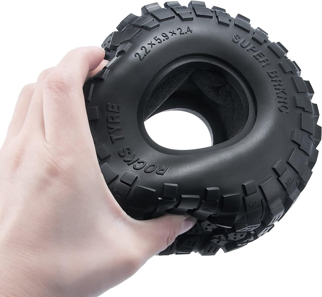 AXspeed 4 Stück RC-Reifen, 2,2 Zoll 150mm Gummireifen-Set, Radreifen für 1/10 Axial Wraith 90048 RR1