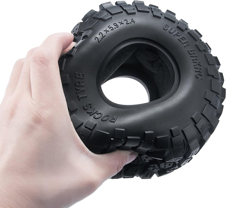 AXspeed 4 Stück RC-Reifen, 2,2 Zoll 150mm Gummireifen-Set, Radreifen für 1/10 Axial Wraith 90048 RR1