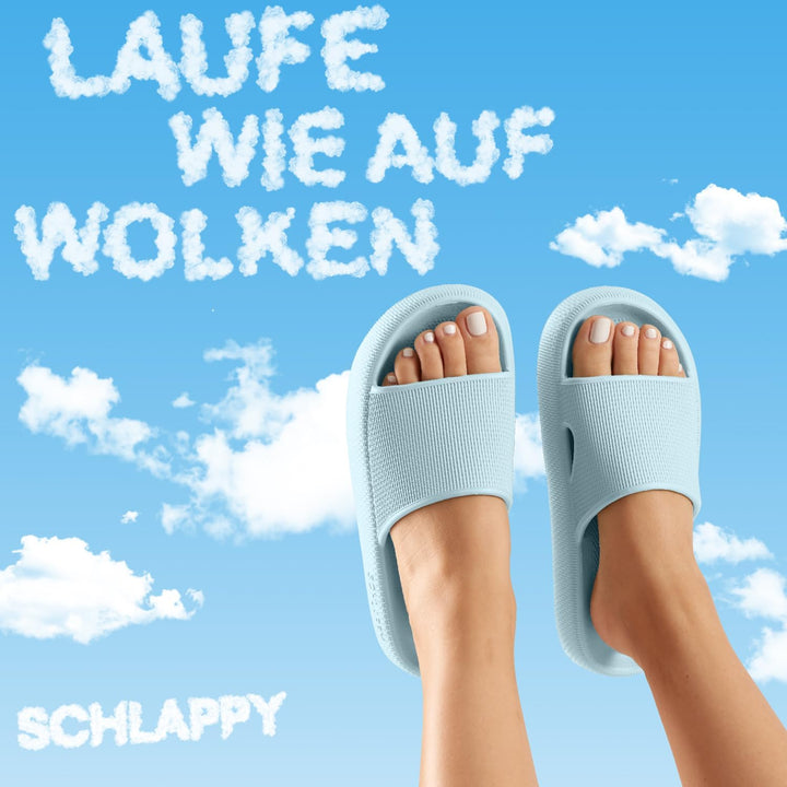 SCHLAPPY Original Badeschuhe für Damen&Herren, Nachhaltige Badelatschen&Wolkenschuhe Umweltfreundlic
