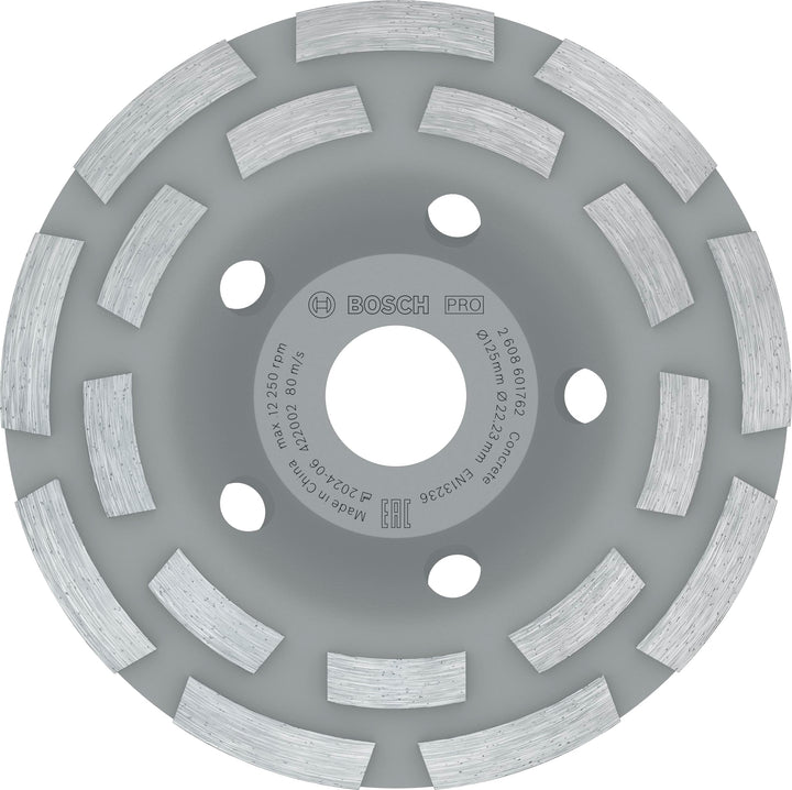 Bosch Accessories Diamantschleifscheibe Expert for Concrete Diamanttopfscheibe (für Beton, Schleifsc