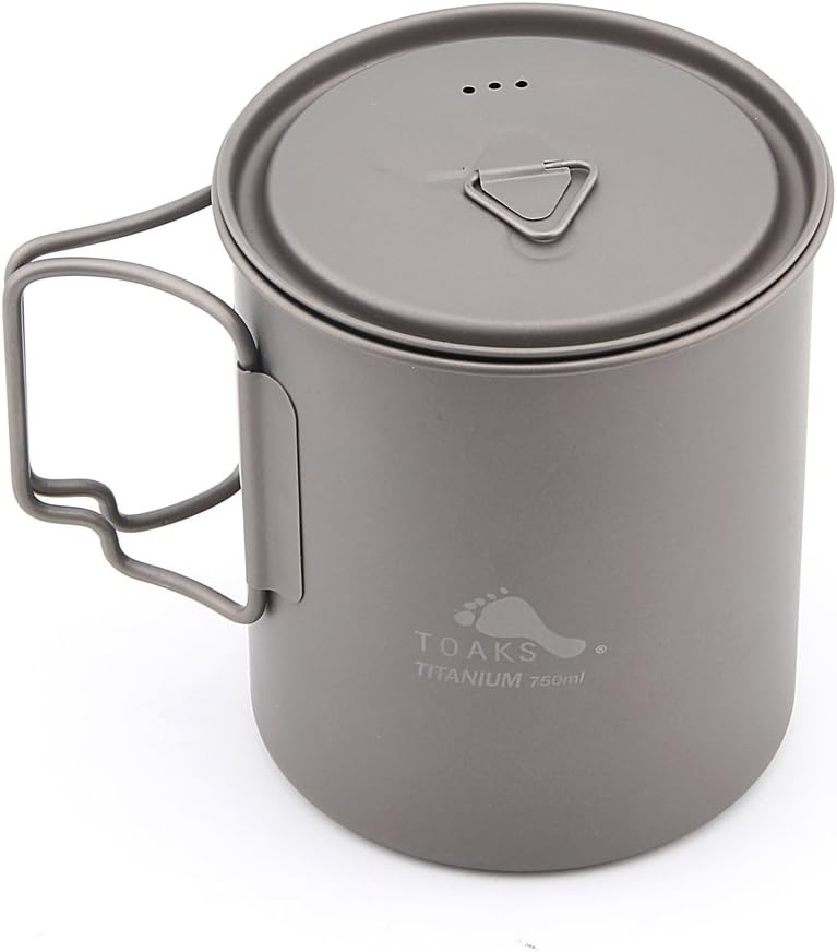 TOAKS Outdoor Camping Titan Cup und Titan Topf (a-750ml Becher)