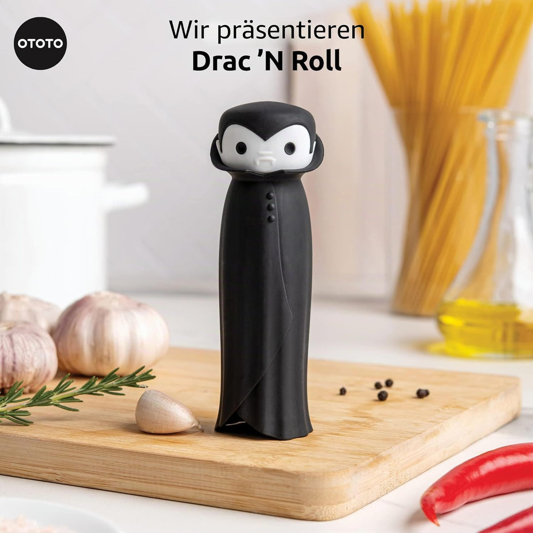 OTOTO OT964 Knoblauchschäler, Silikon, Schwarz Grac N' Roll, Grac N' Roll