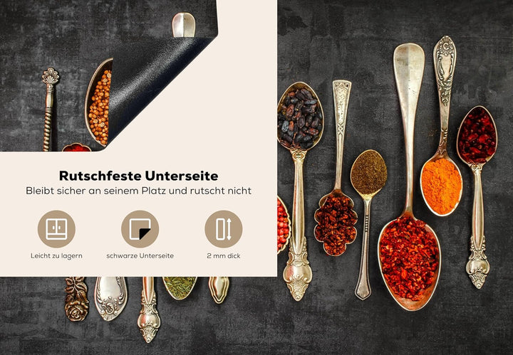 KitchenYeah© Herdabdeckplatte 75x52 cm Einteilig Ceranfeld Abdeckplatte Küche Deko Ceranfeldabdeckun