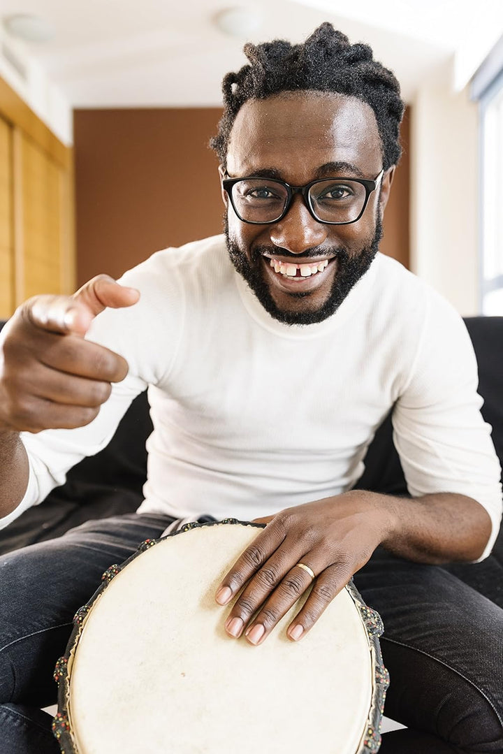 60cm Profi Djembe Trommel Bongo Drum Buschtrommel Percussion Afrika Schnitzerei - (Sehr gutes Instru