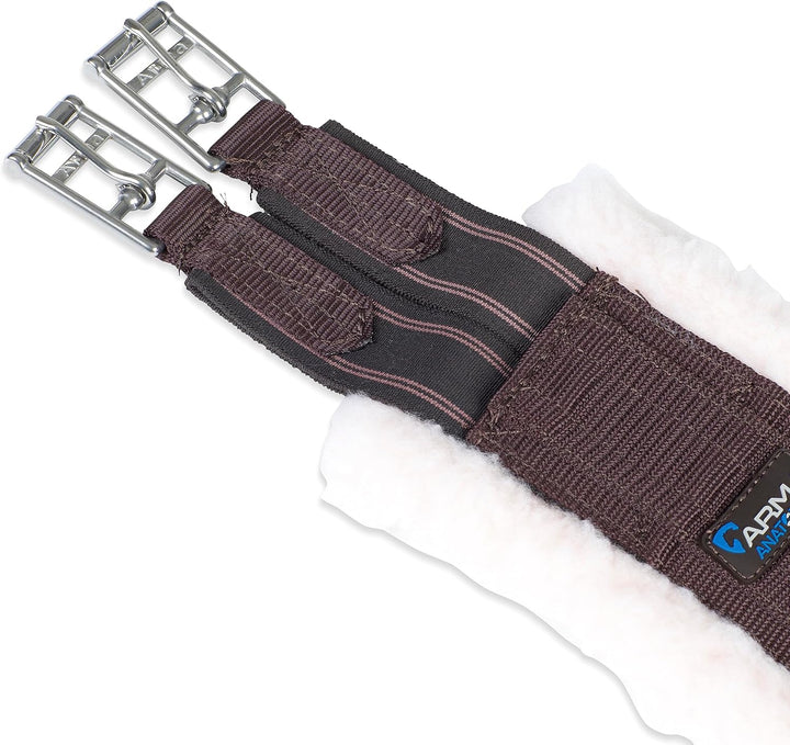 Shires Mit Fleece gefütterter Gurt, Braun, 162,6 cm Braun 64 Inches, Braun 64 Inches