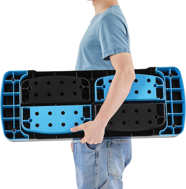 Yaheetech Steppbrett Fitness Aerobic Stepper Höhenverstellbar Step Bench mit 3 Stufen (10/15/20 cm)