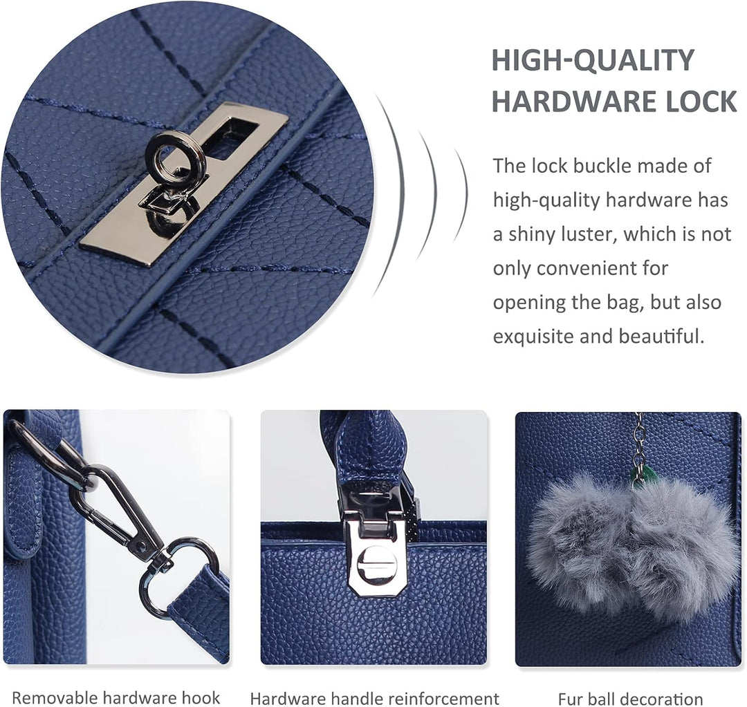 NICOLE & DORIS 2024 Neue Frauen Tasche Damen Leder Handtasche Mode Umhängetasche Mit Pompon abnehmba