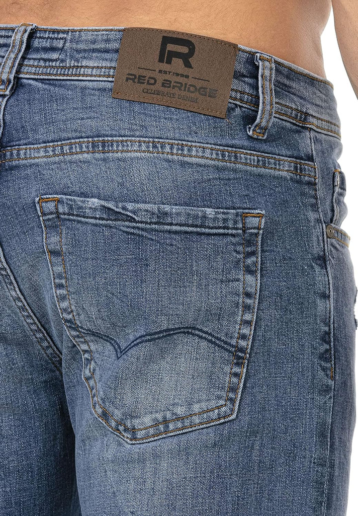 Redbridge Jeans für Herren Hose Denim Pants Used Look Destroyed 30W / 32L Blau, 30W / 32L Blau