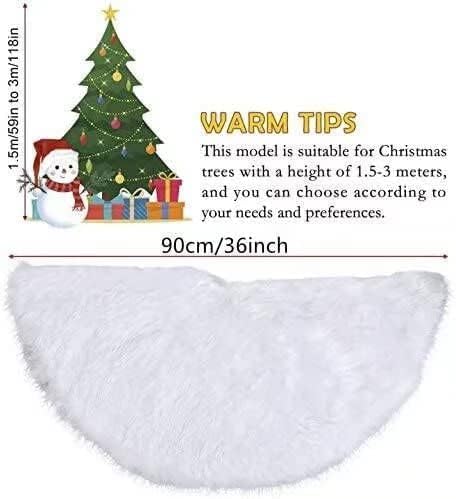Weihnachtsbaumrock, Weicher Kunstpelz Baumröcke 90cm/36inch Durchmesser Baumrock für Weihnachten Neu