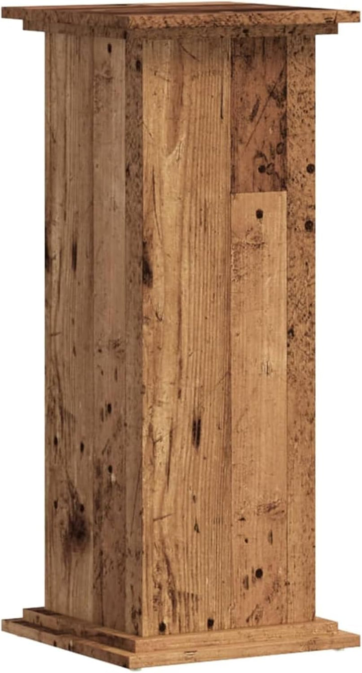 Gecheer Pflanzenständer Altholz-Optik 33x33x80 cm Holzwerkstoff dekorativer Blumenständer stabile Ob