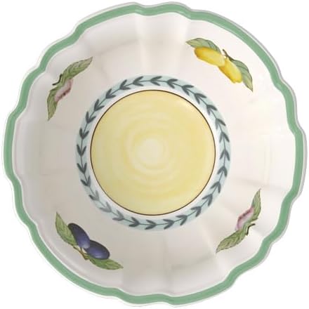 Villeroy und Boch French Garden Fleurence Geschwungene Schale, Premium Porzellan, Weiss/Bunt
