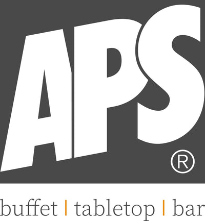 APS Tablett „Bistro“, Serviertablett, schwarzes Melamin Tablett, rutschfest, mit 2 Griffmulden und S